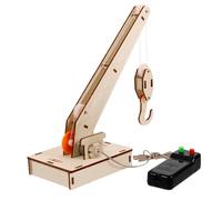 BCOATH Stem Crane Model Assemble for Educational Science Learning Kit with Gear Pulley Mechanics DIY Building to Boost Creativity and Engineering Skills Random Color