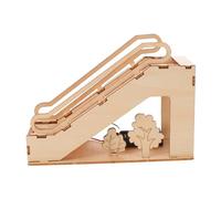 BCOATH Stem DIY Elevator Kit for Educational Electric Escalator Model Building Set Natural Wood Mechanic Science Experiment Crafts Engineering Learning Gift for Boys