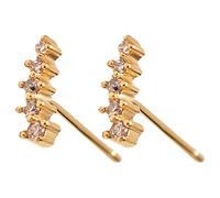BCOATH Stylish Golden Copper Stud Earrings for Women Not Easy to Fade Not Easy to Fall off Chic Adorable Earrings Jewelry Gift for Mother Girlfriend