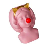 BCOATH Succulents Plant Container Flower Pot for Desktop Home Office Pink Creative Faux Flowerpot Decor