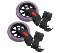 BCOATH Swivel Walker Wheels Replacement for Rollator and Wheelchair, 4-inch Plastic Caster Wheels with Rotation Locking Structure, Enhanced Ground Grip for Seniors and Caregivers,