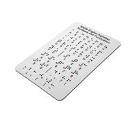 BCOATH Tactile Braille Board Stainless Steel Raised Dots for Alphabet and Numbers Educational Tool for Blind Learners Classroom and Training Use