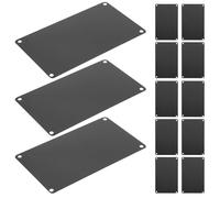 BCOATH Tags Plates 20pcs Black Blank Engraving Aluminium Rectangle Metal Name and with Highend Durability and Security Labeling for Office Organization Staff Uniforms