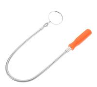 BCOATH Telescoping Mechanic Inspection Mirror with Built-in LED Light and Stainless Steel Round Lens for Inspecting Hard-to-Reach Areas and Checking Under Vehicles, User-Friendly
