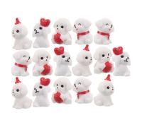 BCOATH Tiny Dog Figurines Space-saving 16pcs Resin with Realistic Design and Cute Puppy Shapes Small Dog Ornaments for Versatile Choice Dressing Tables