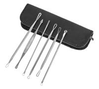 BCOATH Tool, Pimple Extractor Kit, Stainless Steel, Silver, Portable Skin Cleansing Tool to Remove Blackheads and Reduce Skin Trauma