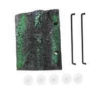 BCOATH Tortoise Basking Platform Floating for Fish Tank Decor Realistic Bark Design for Pet Turtles to Rest and Eat above Water Aquarium Decoration