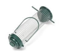 BCOATH Transparent Plastic Window Bird Feeder with Iron Grids Durable Outdoor Hanging Parrot Feeder Clear Tube Design for Monitoring Suitable for Balcony and Garden Bird Feeding