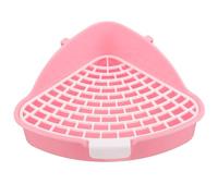 BCOATH Triangle Mesh Bunny Litter Box with Splash Edge Small Animal Corner Toilet for Rabbits and Hamsters Detachable Design for Easy Cleaning Space Saving Pet Potty Trainer for Indoor