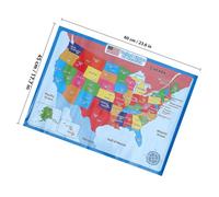 BCOATH Usa Map Poster for Educational Geography Learning Wear-resistant Preschool Classroom Decor S Social Studies Wall Chart for Home and Kindergarten