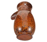 BCOATH Vintage Ceramic Indoor Fountain Jar with Side Hole Design and Smooth Continuous Waterfall Flow for Home Decor and Fish Ponds, Brown Tabletop Water Feature with Timeless Artistic