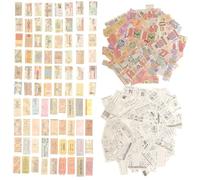 BCOATH Vintage Decorative Paper Pack Classic Retro Style 400pcs Multiple Pattern for DIY Craft Papers and Papercraft Supplies for Letter and Laptop Decoration