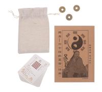 BCOATH Vintage I Ching Divination Kit Wealth Coins with Hexagram Cards and Detailed Instruction Guide Chinese Luck Charms for Feng Shui Decoration Learning Tool for Beginners and