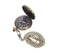 BCOATH Vintage Pocket Watch for Men Large Bronze Mechanical with Roman Numeral Dial and Waist Chain Antique Style Groom S Accessory for Weddings Anniversaries and Collectors