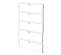 BCOATH Wall Mounted Nameplate Holders and High 5pcs Acrylic Sign Holder Frames with Double-sided Adhesive Tape Versatile Size Compatibility for Office and Educational Environments