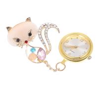 BCOATH Watch in Nurse Digital Animal Fashionable Head Design Convenient Brooch Pin-on Watch for Golden Zinc Alloy Quartz Nurses Doctors Hospital