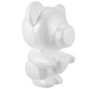 BCOATH White Foam Bear Mold for DIY Craft Projects, Embellishable and Paintable Bear Shape Model, for Party Wedding Decor and Creative Crafting