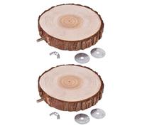 BCOATH Wooden Bird Perch 2Pcs Natural Parrot Stand Platform 6-8Cm Splinter-Free Finish for Cage Climbing and Resting Suitable for Conures and