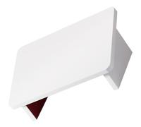 BCOATH Wooden Foot Rest Stool 30cm Warm White Raised Footstool Non-Skid Small Seat Under Desk Foot Placing Stool for Office Home Use