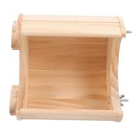 BCOATH Wooden Hamster Hideaway Hut Small Pet House for Hamsters Guinea Pigs Chinchillas Dwarf Rabbits Quiet Secluded Warm Cabin for Rest and Play