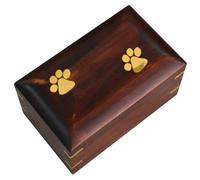 BCOATH Wooden Pet Ashes Urn for Dogs and Cats, Small Wear-resistant Memorial Box 12.7x7.6x6.5cm, Household Keepsake for Pet Loss and Remembrance