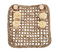 BCOATH Wooden Pet Feet Grinding Mat for Rabbit and Guinea Pig, Non-slip Natural Foot Pad Scratch Protection for Small Animal Cage Use at Home