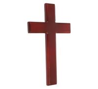 BCOATH Wooden Prayer Cross Handheld Crucifix with Smooth Surface and Rounded Edges Classic Cross Design Portable for Outdoor Activities and Prayer Sessions 25cm X 14.7cm Brown