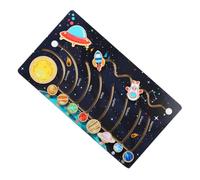 BCOATH Wooden Solar System Puzzle for Educational Space Cognition Preschool Planet Matching Game Enhances Logical Thinking Hand-eye Coordination Creativity Development