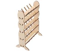 BCOATH Wooden Yarn Spool Storage Rack with Stable Base Compact Embroidery Thread Organizer for Crocheting Sewing Quilting and Hair Braiding Practical Thread Holder to Prevent Entanglement