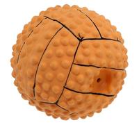 BCOATH Yellow Latex Squeak Dog for Teeth Cleaning and Molar Chewing Interactive Pet Ball for Dental Health and Gum Massage Tough Bite-resistant Plaything for Puppies and Adult Dogs