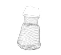 BCOATH Zinc Plated Iron Wire Mesh Folding Crab Lobster Trap Net with Outdoor Fishing Container Tool for Lake River Sea Use