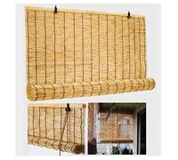 BcofoA Bamboo blinds，bamboo roll up shades for patio，rattan blinds for windows，Sunscreen Shade Bamboo Roller Blinds,Light Filtering Roll Up Blinds,Hand-Woven, Easy to Install and Remove