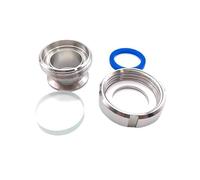 BCOMFY 1.5" 2" 3" Sanitary Tri Clamp Sight Glass SS304 Stainless Steel Inline Viewer for Homebrew, Milk, Juice, Water Pipeline(OD45mm Ferrule 64)