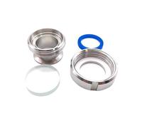 BCOMFY 1.5" 2" 3" Sanitary Tri Clamp Sight Glass SS304 Stainless Steel Inline Viewer for Homebrew, Milk, Juice, Water Pipeline(OD45mm Ferrule 64)