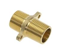 BCOMFY 1 Pc Brass Fitting Nipple Quick Adapter 1/2" 3/4" 1" BSP Male Thread Water, Oil And Gas Connector W Fixed Bracket With Installation (Color : 04)