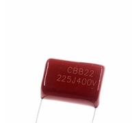 BCOMFY 10pcs CBB22 225J400V 400V225J 2.2uF 400V 5% P20 Foot Distance 20mm Metallized Polypropylene Film Capacitor