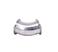 BCOMFY 1PC 1.5" 2" 2.5" 3" 3.5" 4" Tri Clamp 45 Degree Elbow SUS304 Stainless Sanitary Pipe Fitting Connector(57mm OD K77.5mm)