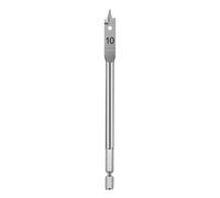 BCOMFY 1Pc Flat Drill Titanium Plated Wood Plate Opener Electric Hand Drill Hexagonal Shank Carpenter's Bit Woodworking Drill Bit(10mm)