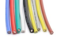 BCOMFY 5M 30 28 26 24 22 20 18 16 14 12 AWG UL3135 Wire Cable High Temperature Resistant Soft Flexible Silicone Electronic Copper Wire(Gray,22AWG)