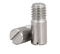 BCOMFY 5PCS M2 M2.5 M3 M4 M5 M6 M8 M10 Slotted Cylindrical Pin Dowel External Thread Locating Pin 304 Stainless Steel (Color : M2, Size : 6mm (5pcs))