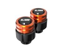BCOTNHZT For H XL1000 XL1000V 1999-2010 2011 2012 2013 Motorcycle CNC Aluminum M8 Rear View Mirror Hole Plugs Screws(ORANGE)
