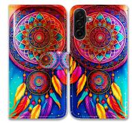 Bcov Case For Galaxy A27 5G,Colorful Mandala Floral Dream Catcher Leather Flip Phone Case Wallet Cover with Card Slot Holder Kickstand Case For Samsung Galaxy A27 5G