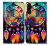 Bcov Case For Galaxy A27 5G,Floral Dream Catcher Leather Flip Phone Case Wallet Cover with Card Slot Holder Kickstand Case For Samsung Galaxy A27 5G