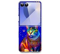 Bcov Case For Galaxy Z Flip 7,Colorful Floral Cat Mandala Anti-Scratch Solid Hard case Protective Shookproof Phone Cover for Samsung Galaxy Z Flip 7 Flip7