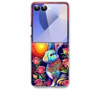 Bcov Case For Galaxy Z Flip 7,Colorful Mandala Rabbit Flowers Anti-Scratch Solid Hard case Protective Shookproof Phone Cover for Samsung Galaxy Z Flip 7 Flip7
