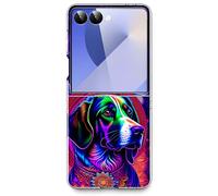 Bcov Case For Galaxy Z Flip 7,Floral Dog Mandala Anti-Scratch Solid Hard case Protective Shookproof Phone Cover for Samsung Galaxy Z Flip 7 Flip7