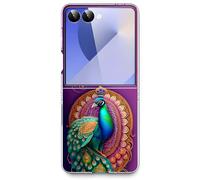 Bcov Case For Galaxy Z Flip 7,Green Peacock Mandala Anti-Scratch Solid Hard case Protective Shookproof Phone Cover for Samsung Galaxy Z Flip 7 Flip7