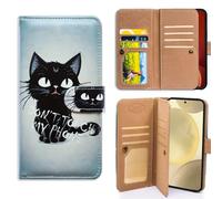 Bcov Case for Moto G Stylus 2025,Cute Black Cat Style Multifunction Leather Phone Case Wallet Flip Cover with Multi Card Slots Pocket Wrist Strap for Motorola Moto G Stylus 2025