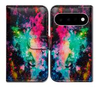 Bcov Case For Pixel 11/Pixel 11 Pro,Colorful Universe Sky Leather Flip Phone Case Wallet Cover with Card Slot Holder Kickstand Case For Google Pixel 11 Pro/Pixel 11
