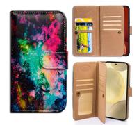 Bcov Case For Pixel 11 Pro XL,Colorful Universe Sky Multifunction Leather Phone Case Wallet Flip Cover with Multi Card Slots Pocket Wrist Strap for Google Pixel 11 Pro XL
